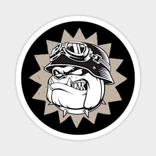 Rebel Bulldog Motorcycle Design Magnet